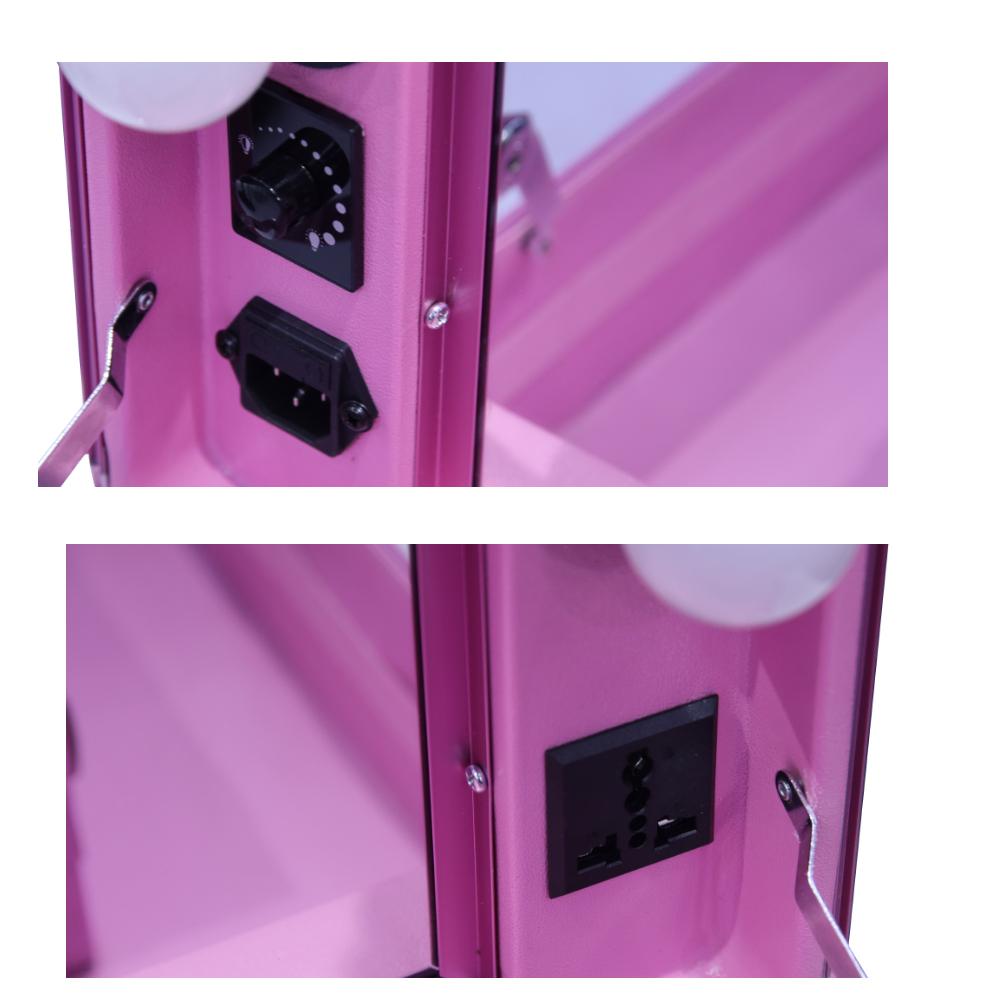Makeup Vanity Pro Artist studio with lights and Plugin socket - CG1190012 Pink