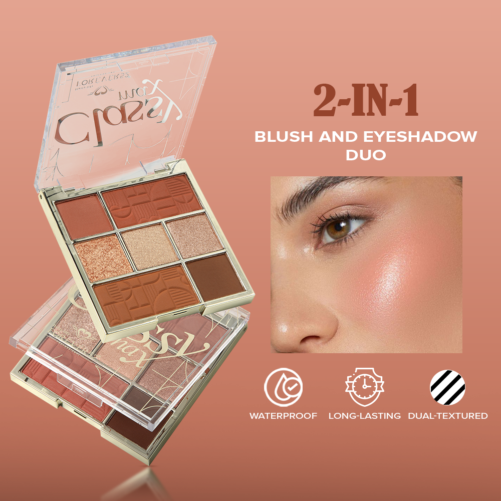 Classy Max 2 Color Blush + 5 Color Eyeshadow Palette