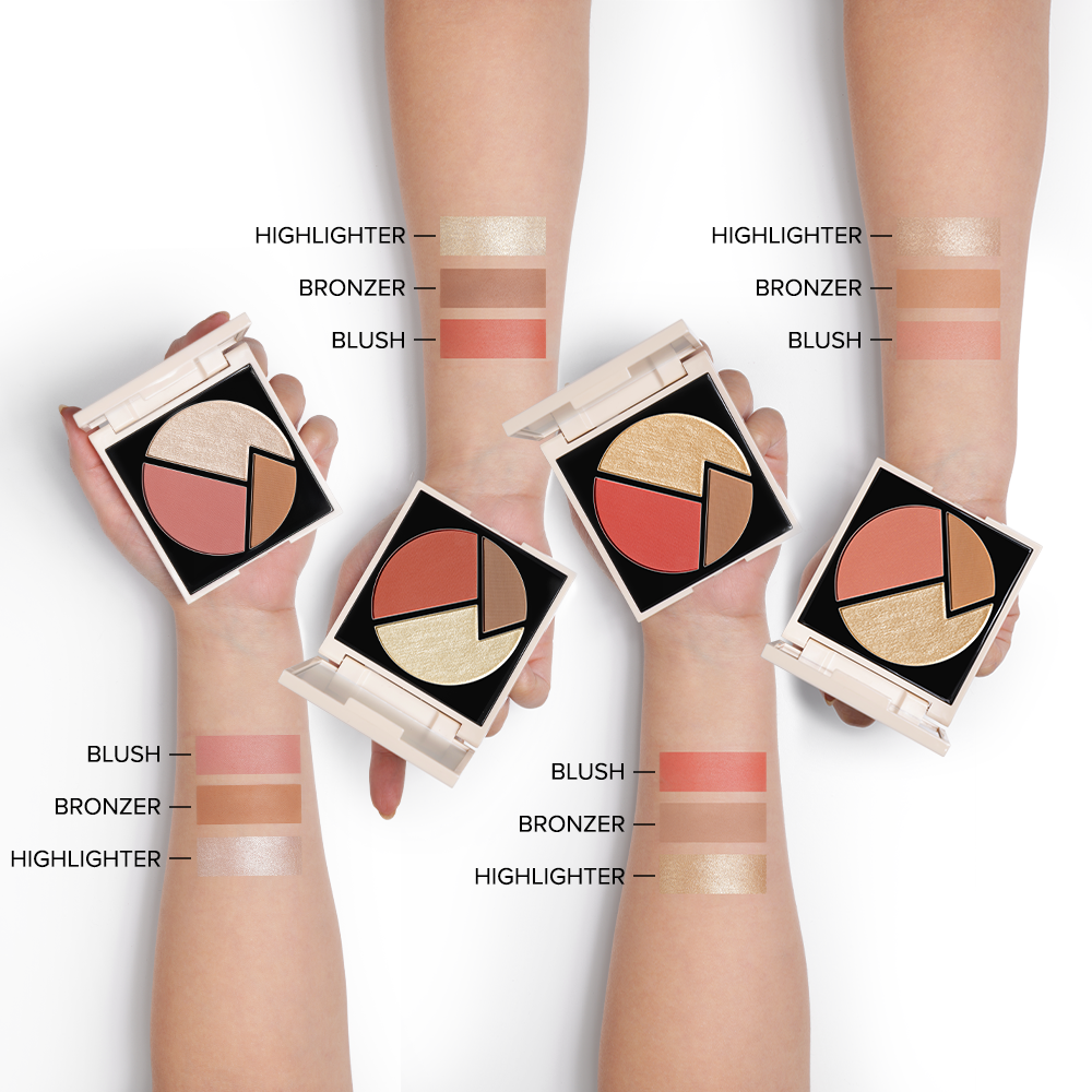 Character Trio Touch Bronze Blush-Highlight Palette