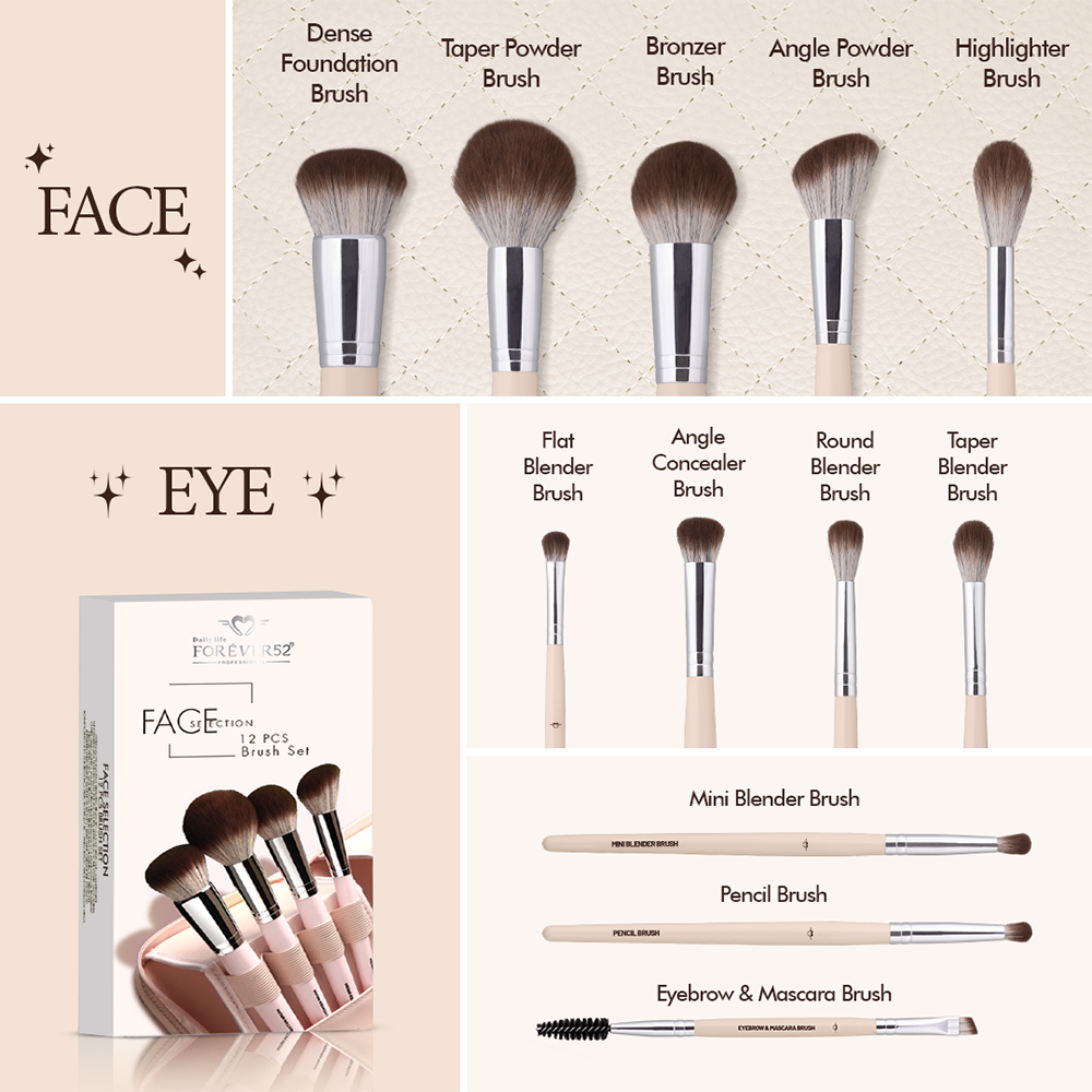 Face Selection 12 Pieces Brush Set - XZ017